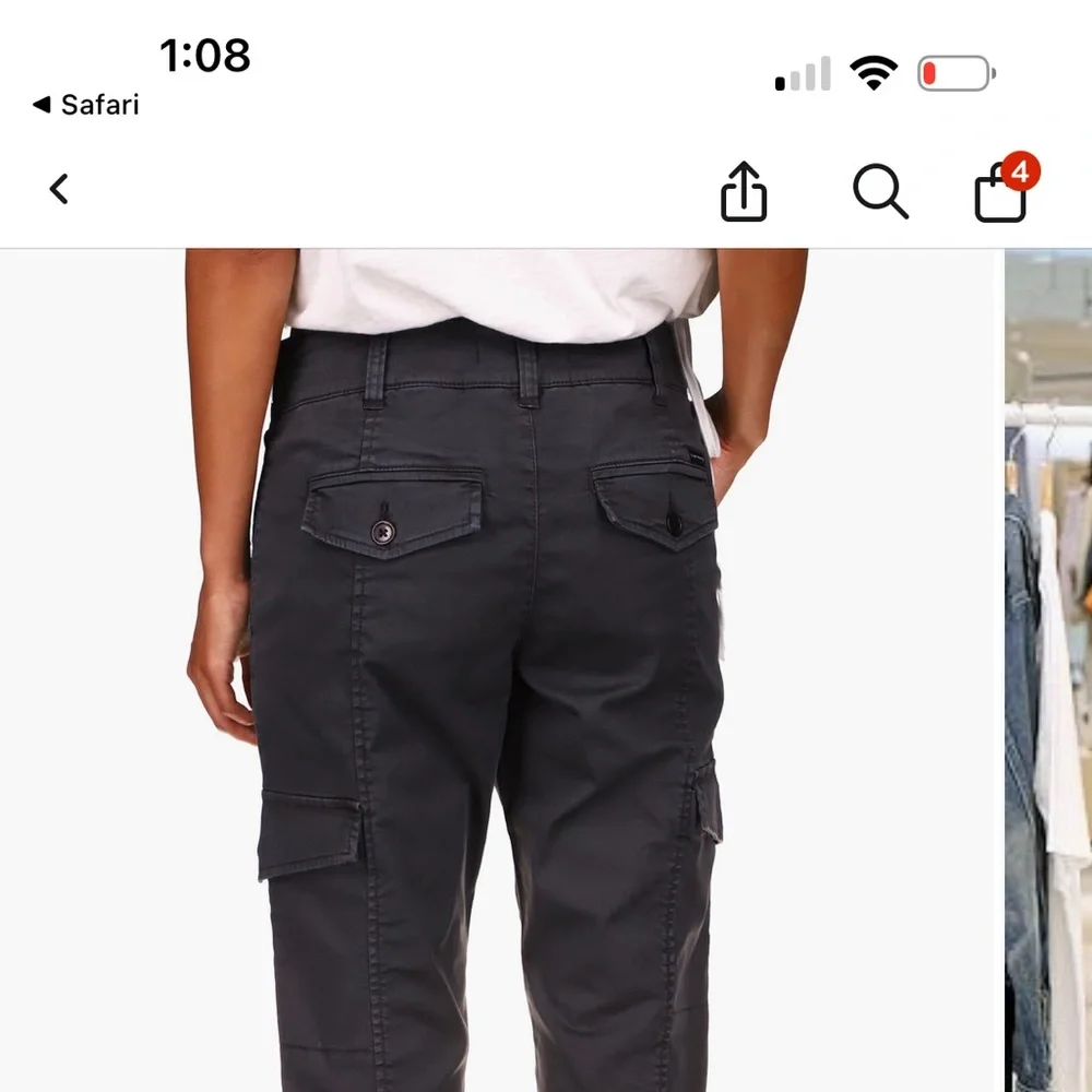 Sanctuary Rebel Crop Cargo Pants - Black, S 27 - Picture 10 of 11